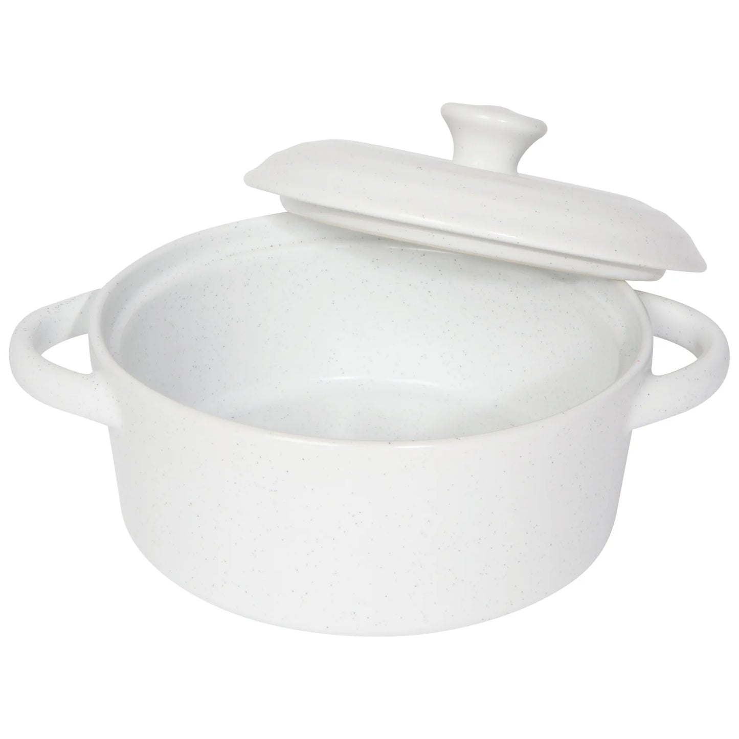 White Stoneware Brie Baker