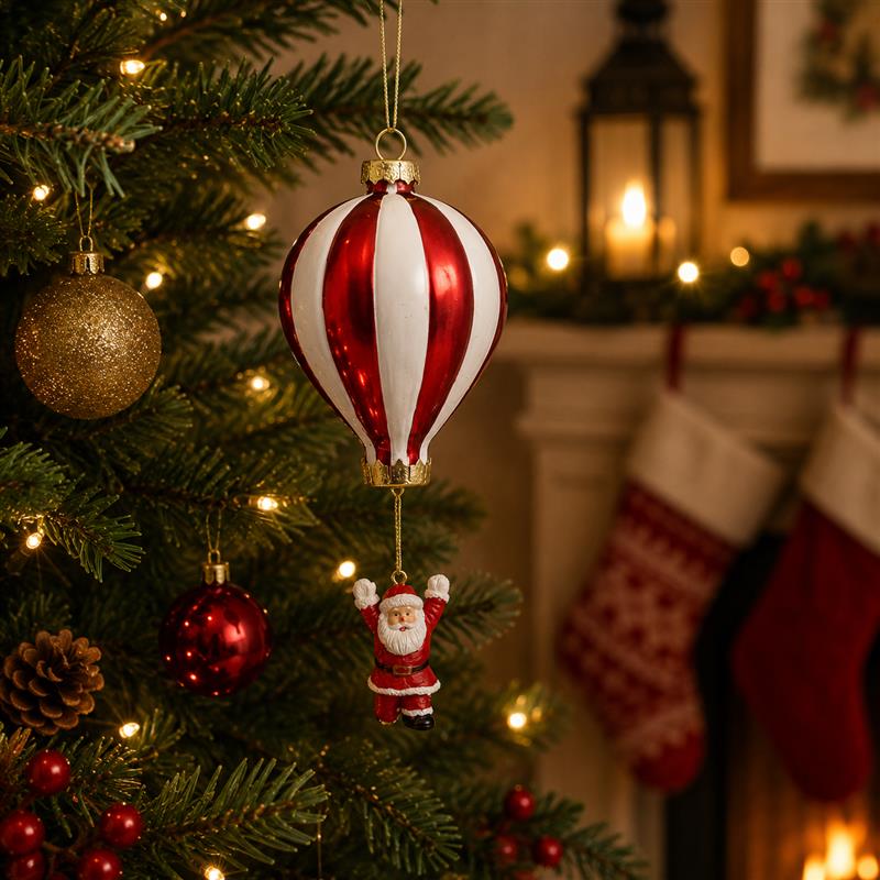 Santa Balloon Ornament
