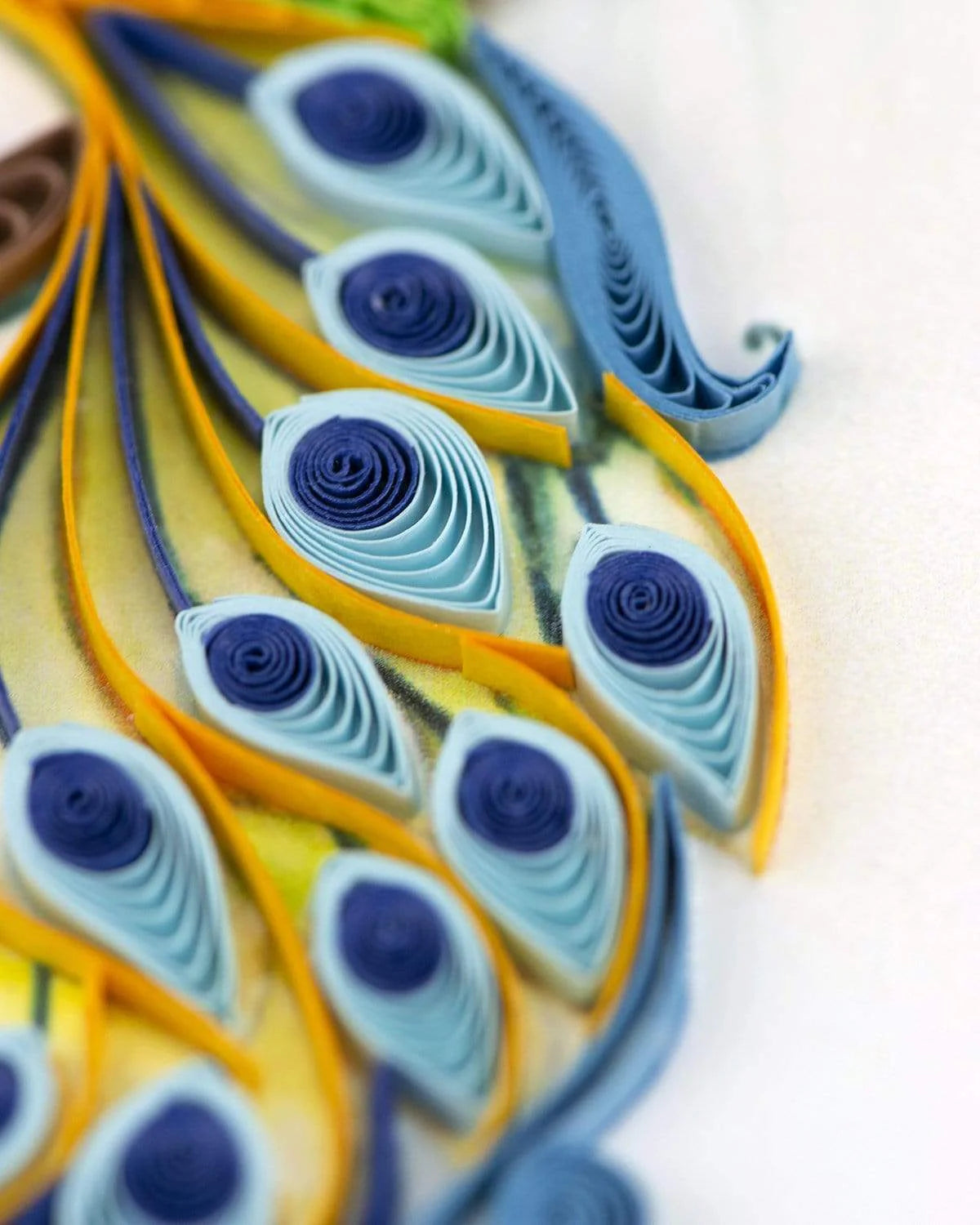Quilled Posing Peacock Greeting Card