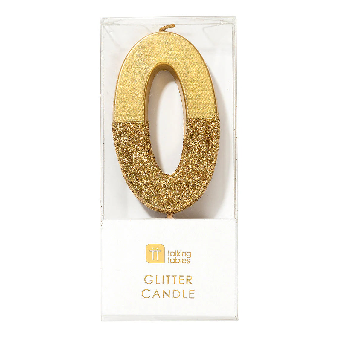 We Heart Birthdays Glitter Candle - Gold