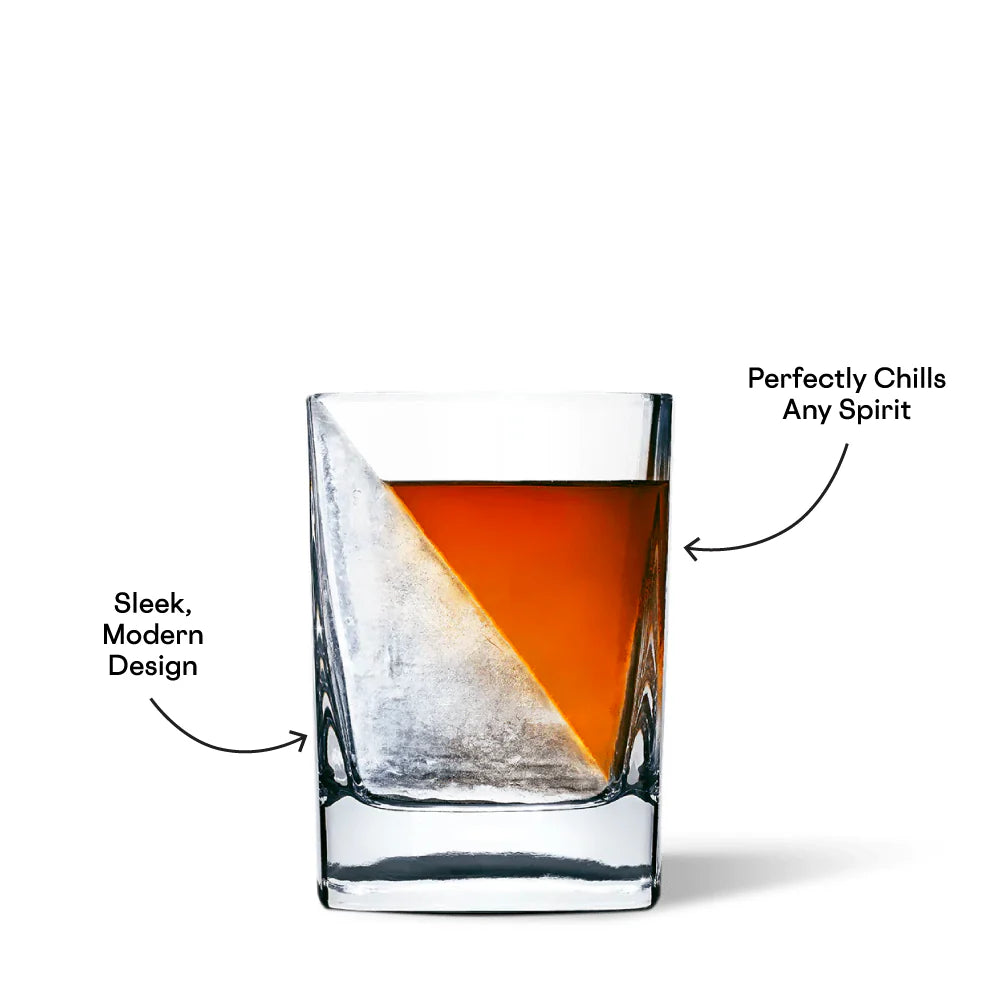 Whiskey Glass with Ice Wedge