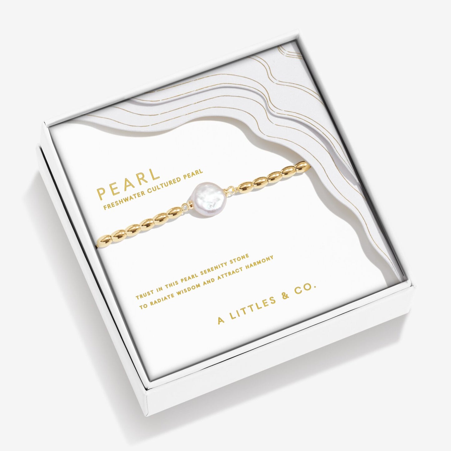 Serenity Stones Freshwater Cultured Pearl Bracelet In Gold-Tone Plating