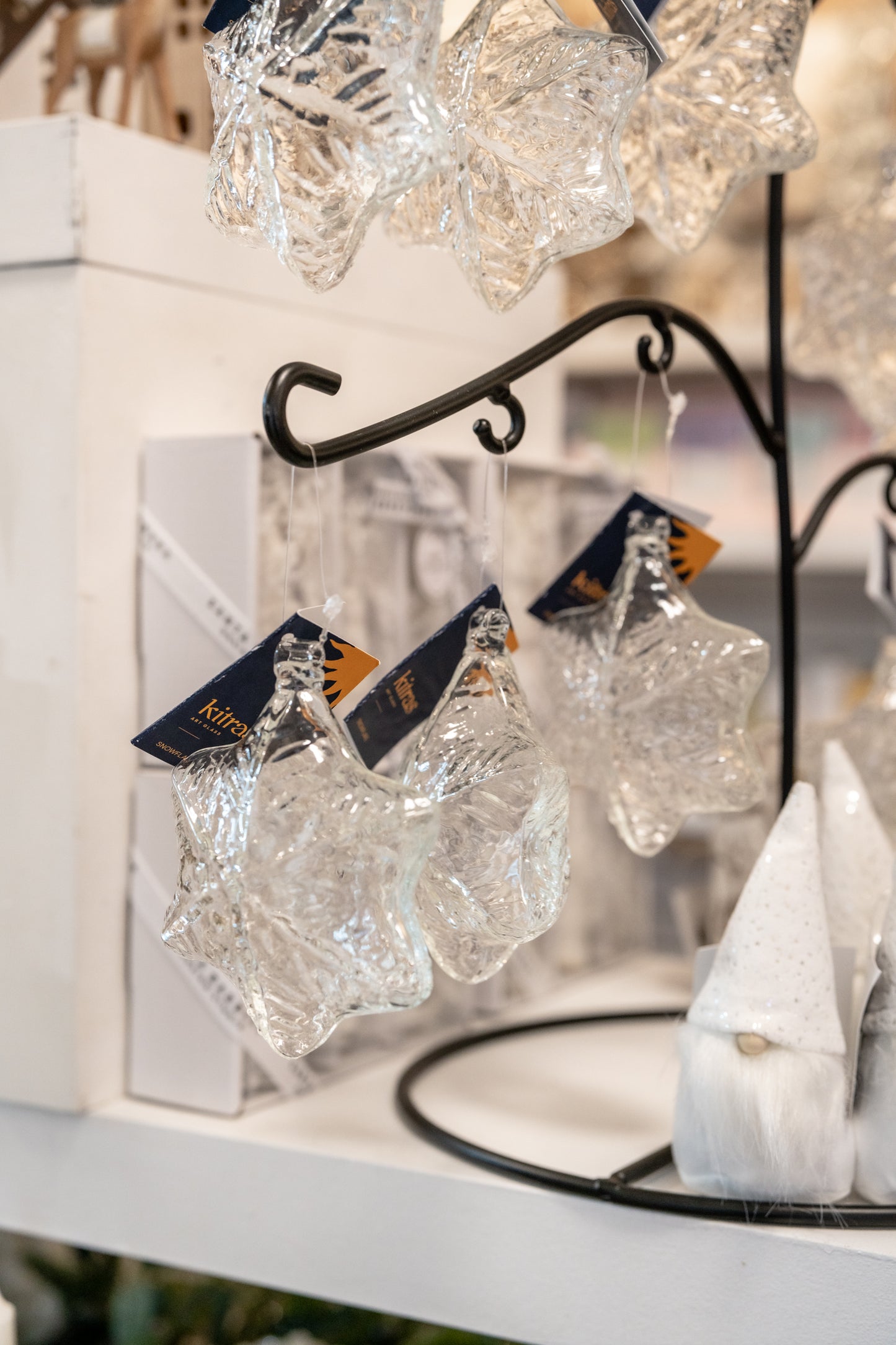 Blown Glass 3" Snowflake