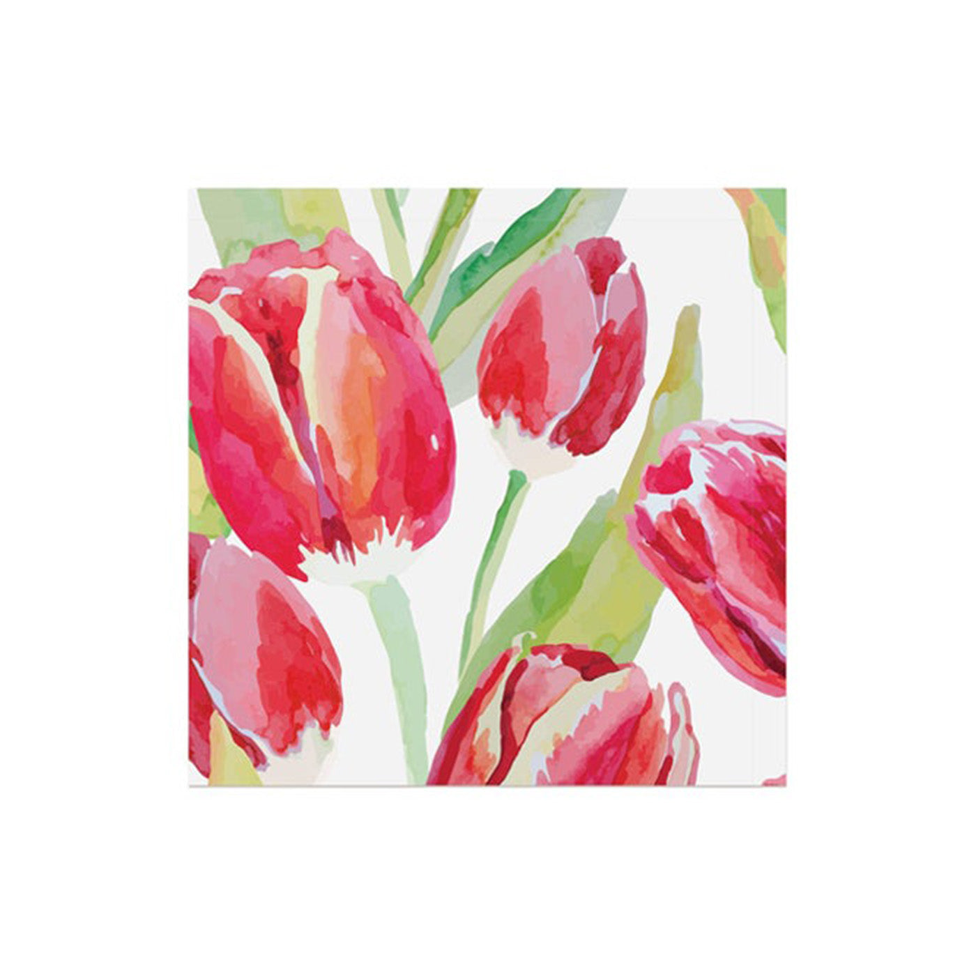 Tulip Printed Cocktail Napkin