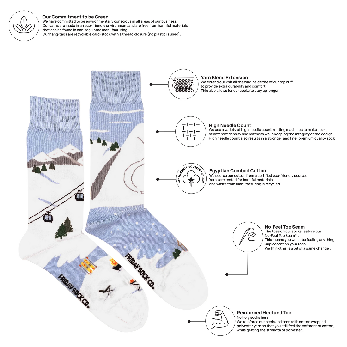 Men's Ski Scene Socks