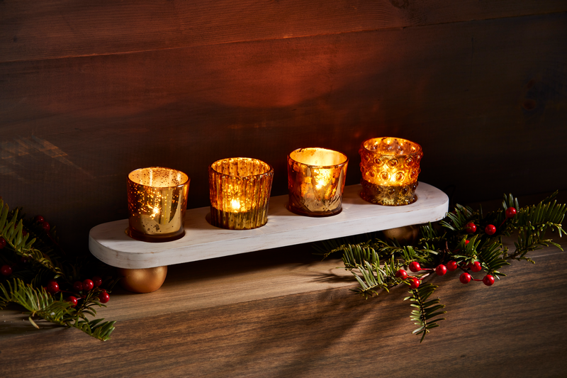 Gold Votive Holder Set
