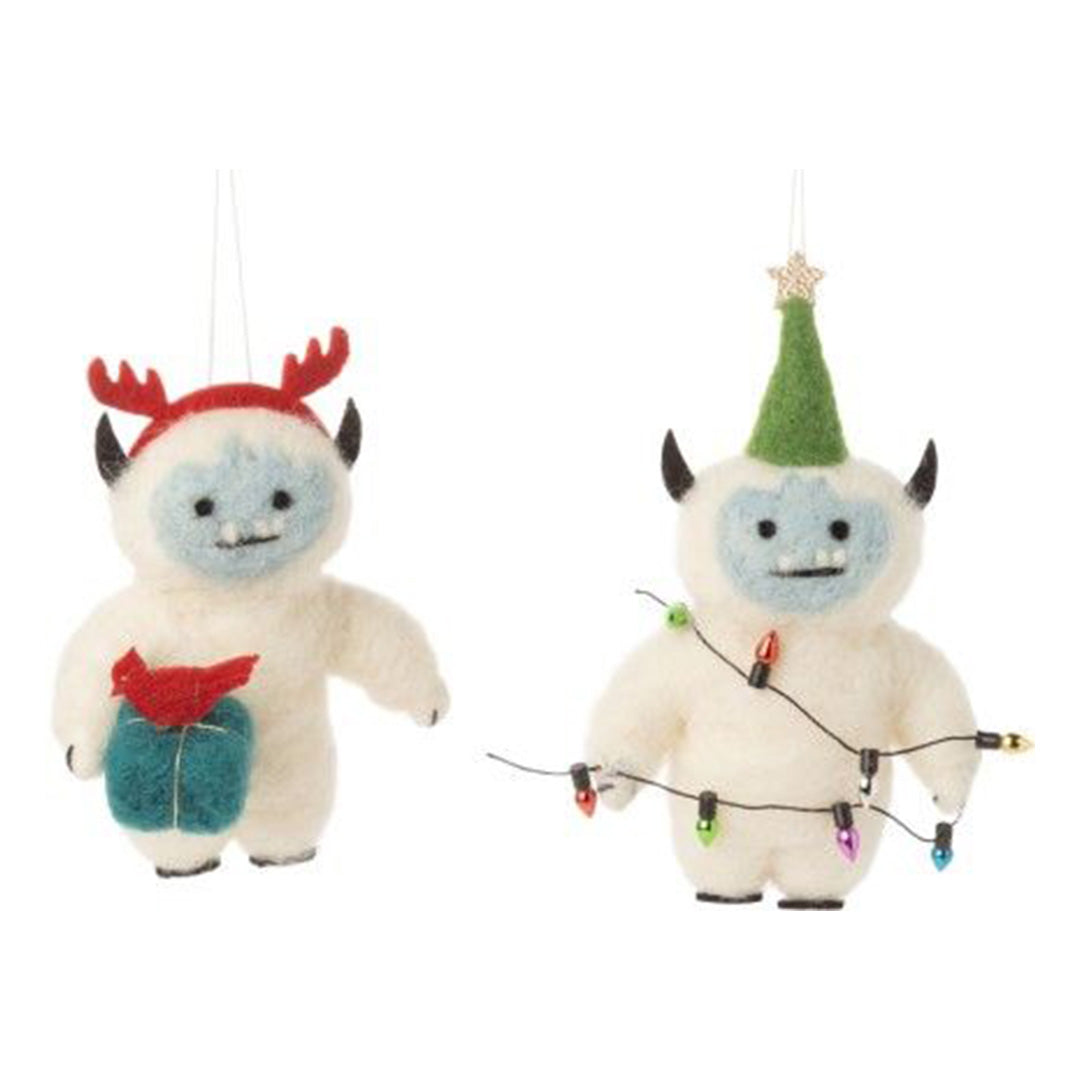 Yeti Felt Christmas Ornament