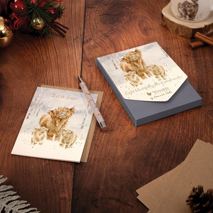 ‘Highland Christmas' Cow Card Pack