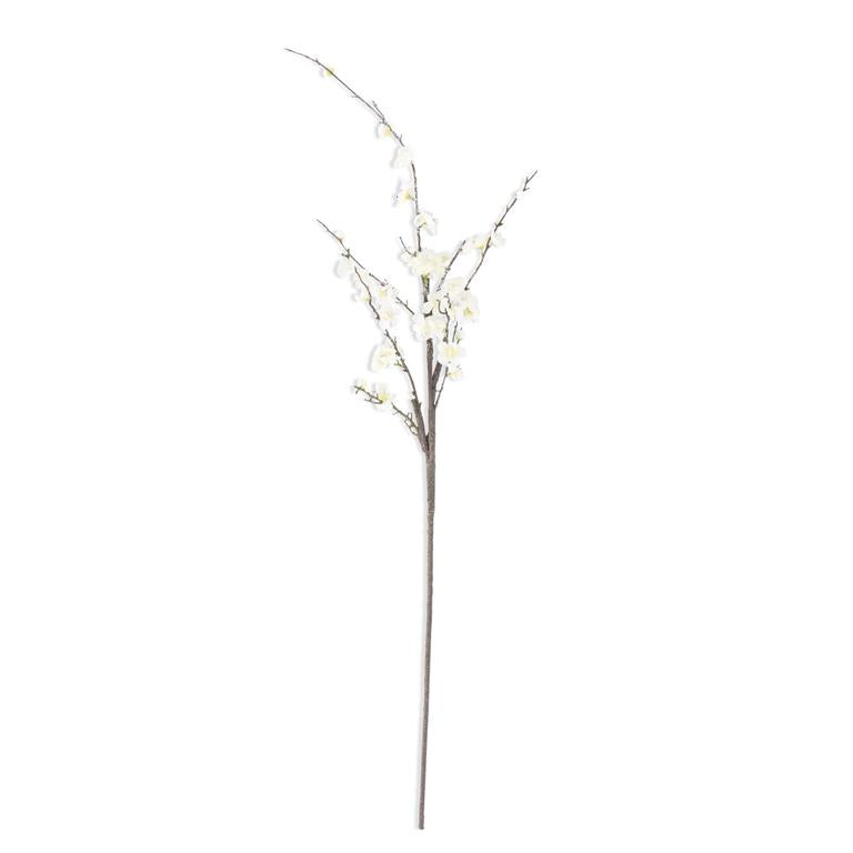 49” White Icy Blossom Branch