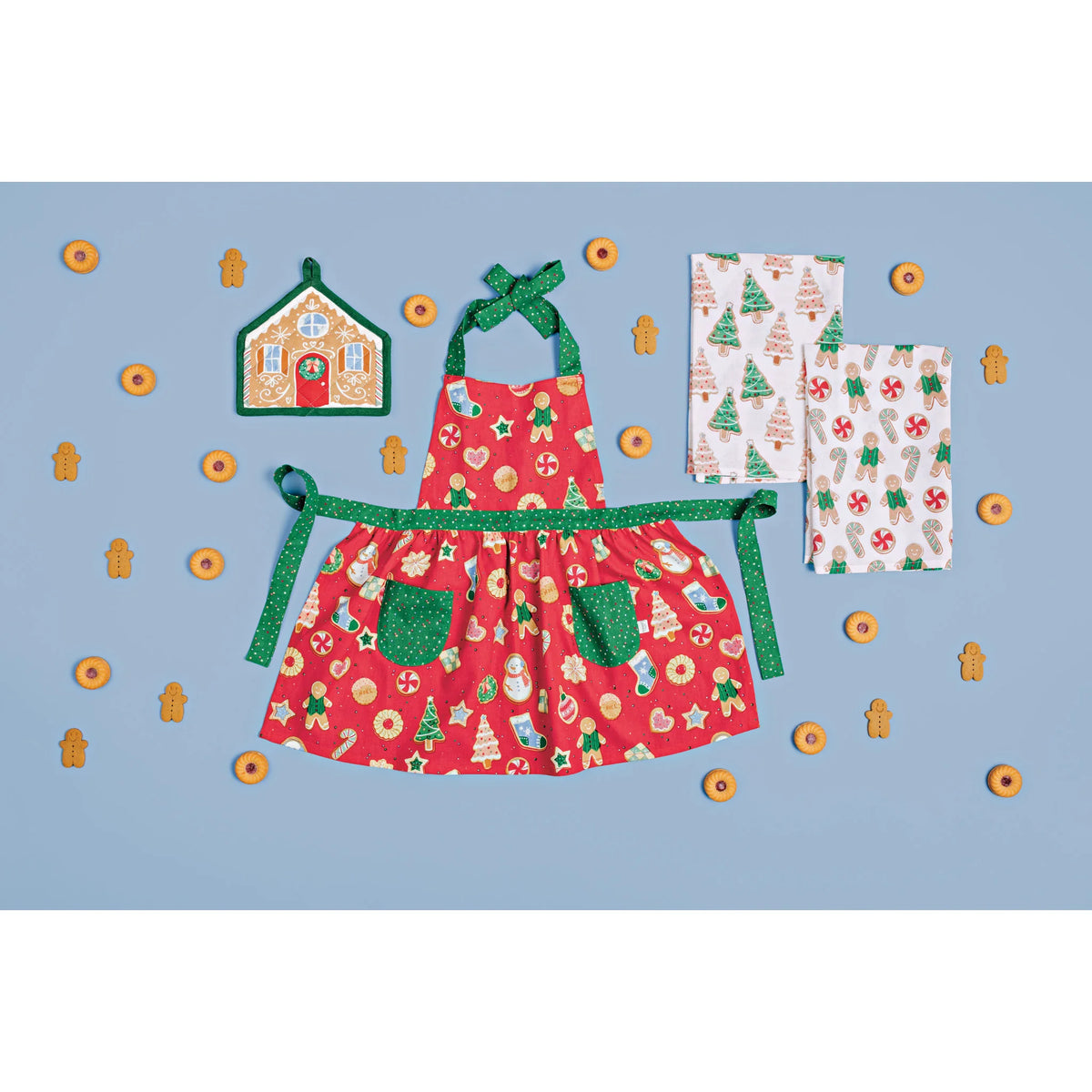 Cookie Exchange Christmas Floursack Dishtowels Set of 2