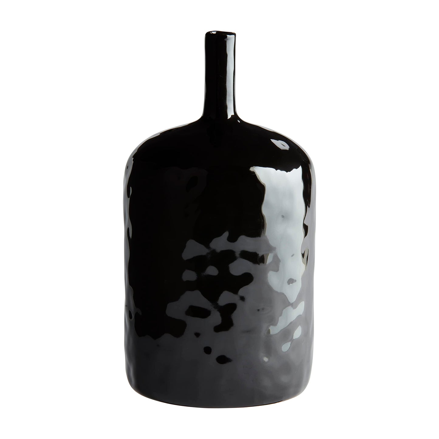 Black Bottle Stoneware Shiny Vases