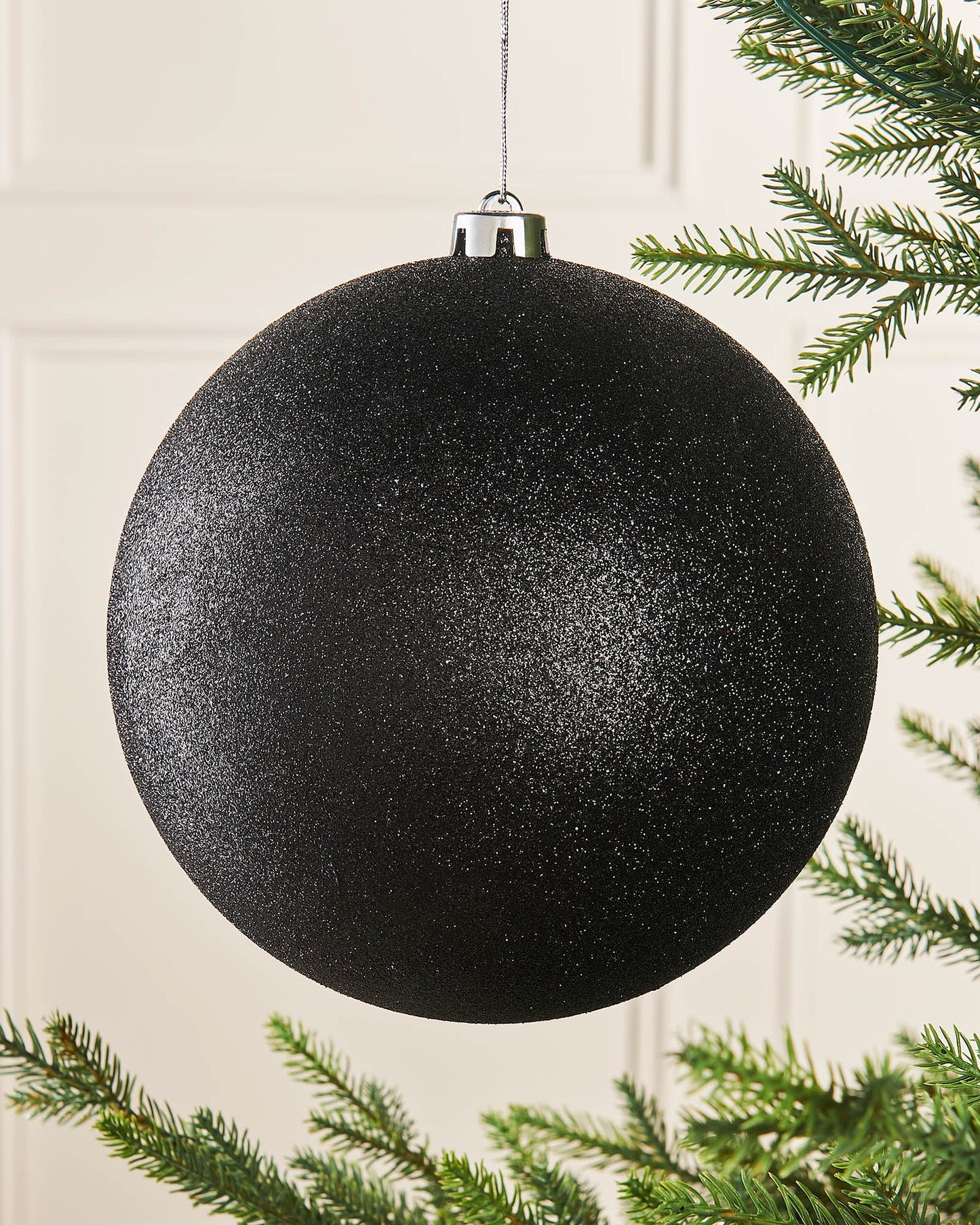 Black Glitter 20cm Shatterproof Ball