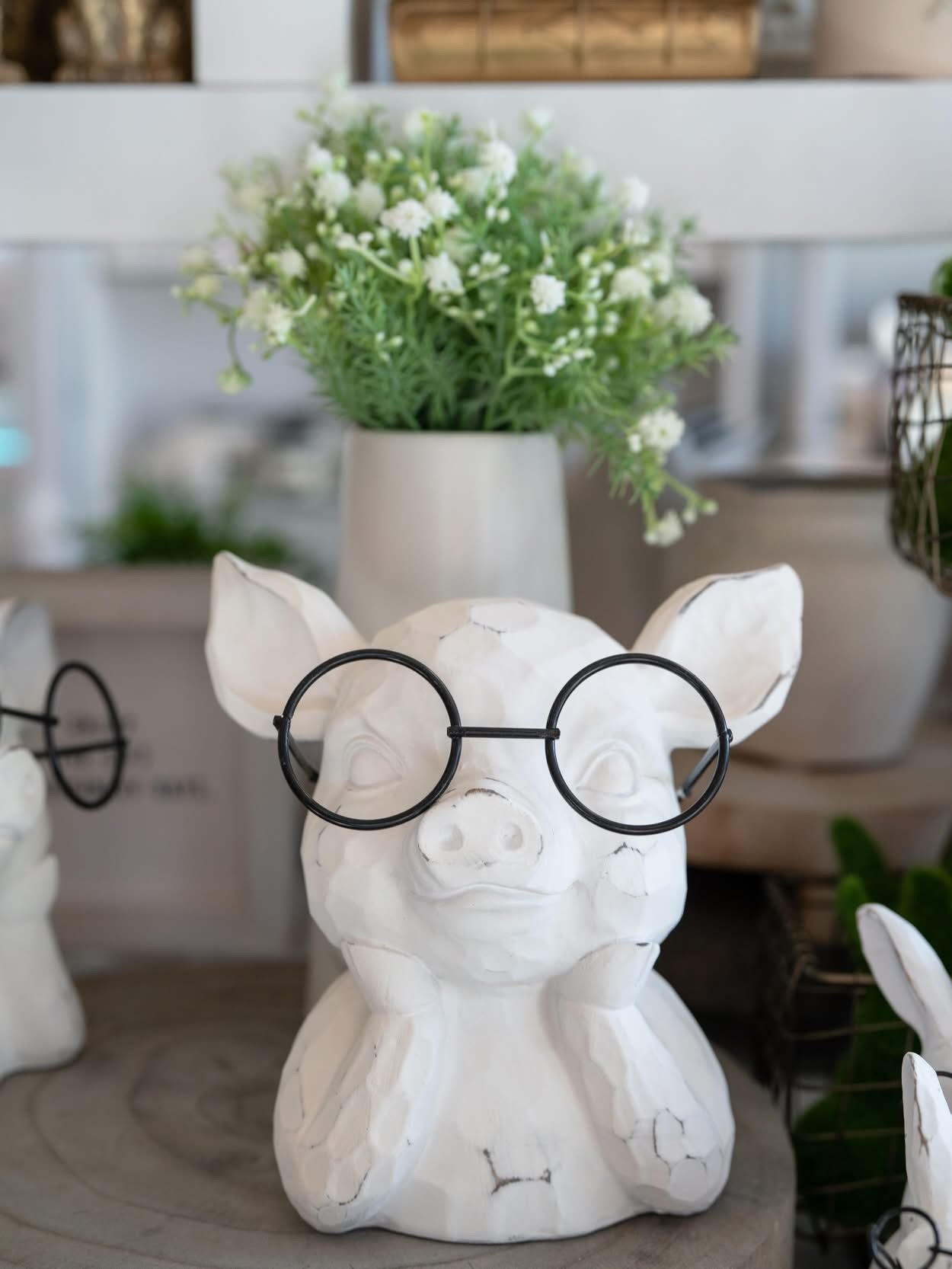 7" Pig In Glasses Bust