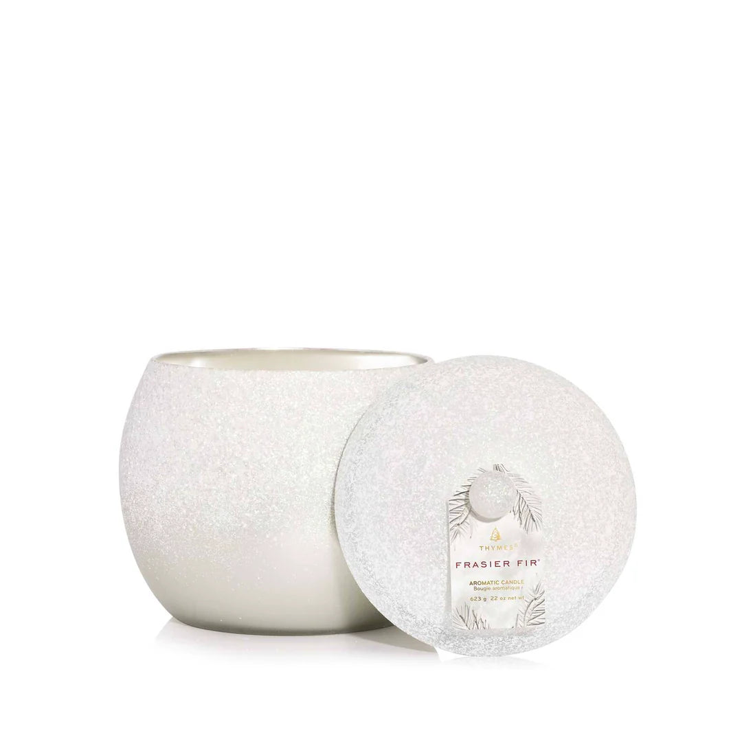 Frasier Fir Flocked Statement Candle