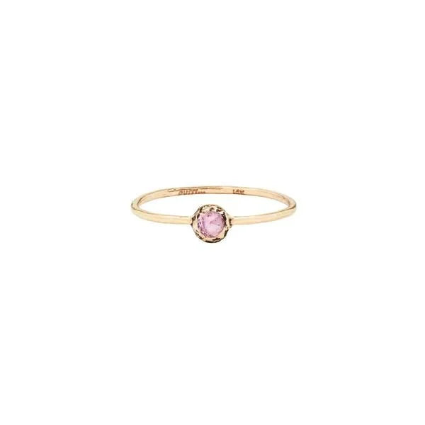 Pink Sapphire 14K Gold Ring