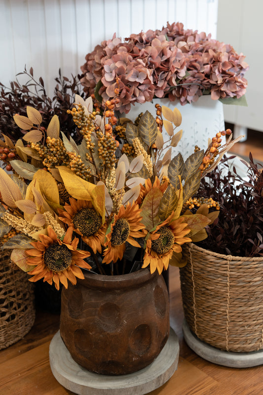 Orange Sunflower Autumn Pick