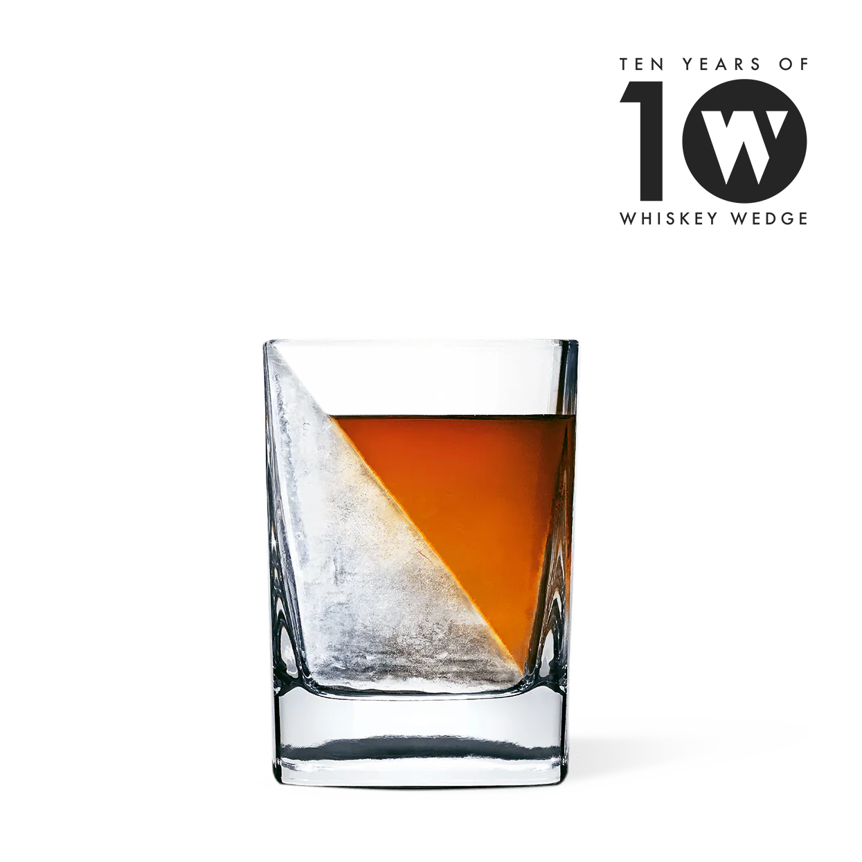 Whiskey Glass with Ice Wedge