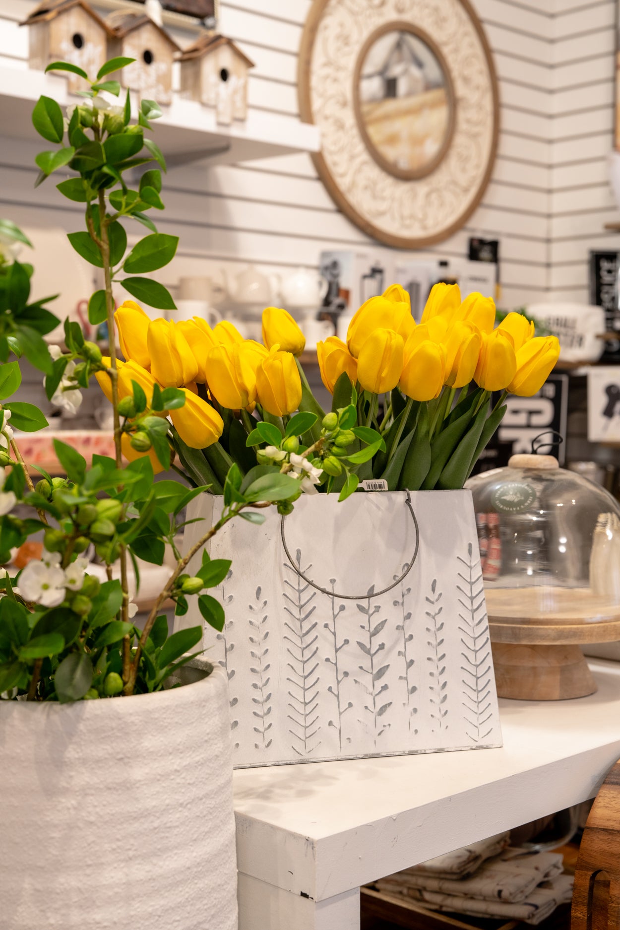 Real Touch Tulip - Yellow - 17 Inch