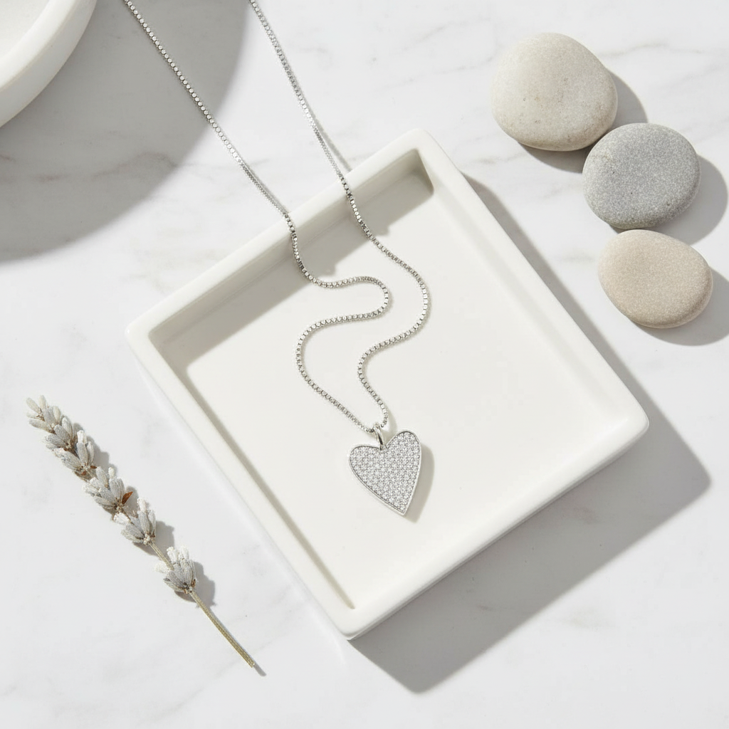 Brave Heart Neckalce - Silver 18"