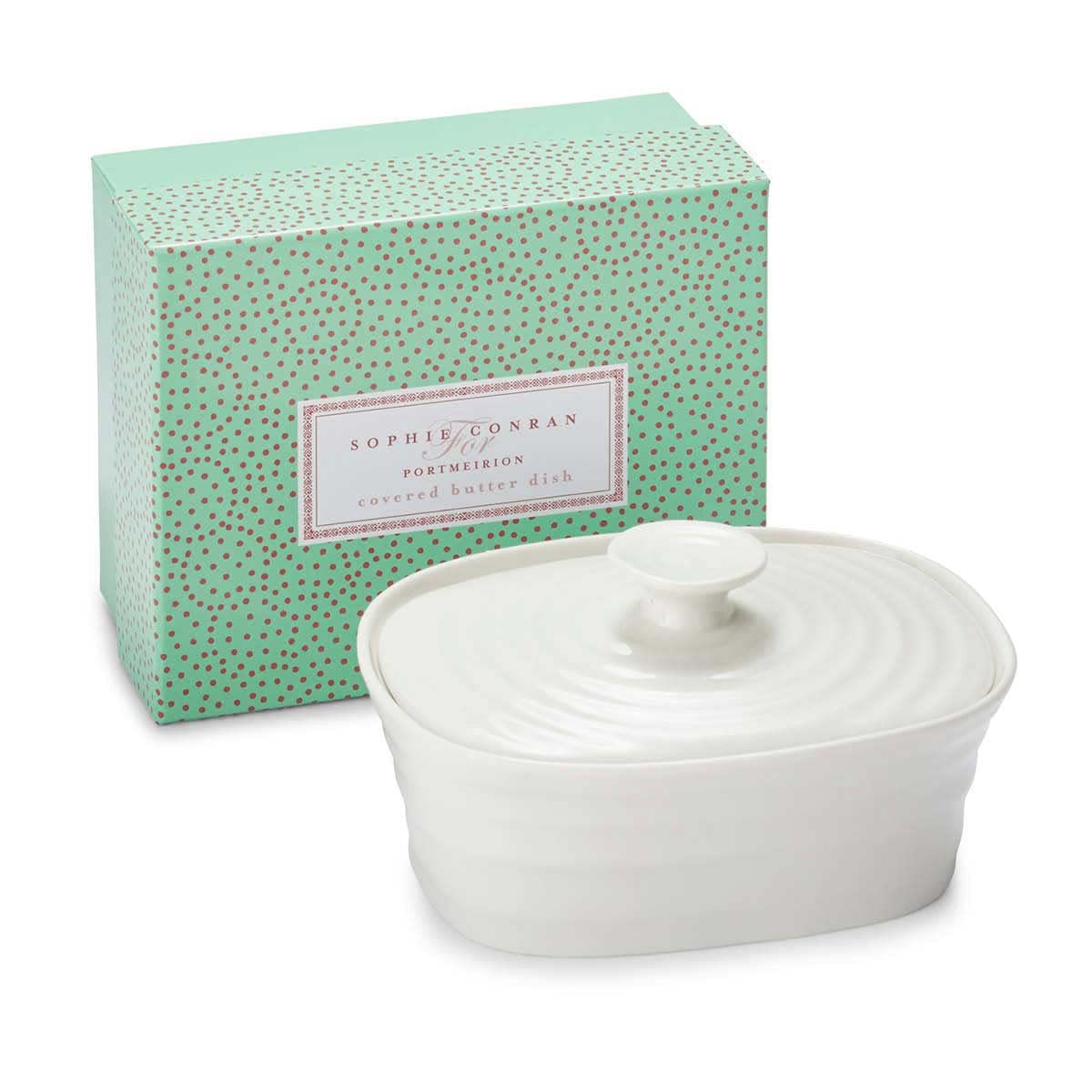White Covered Butter Dish