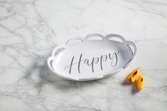 Scalloped Happy Bowl