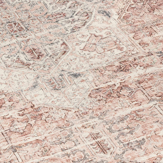 Lyle Blush Vintage ReaLife Machine Washable Rug