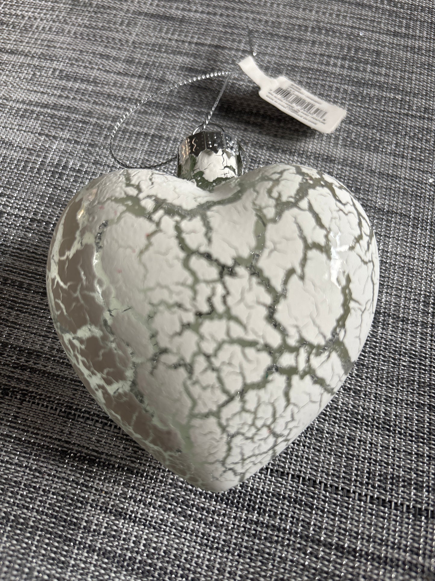 Crackle Heart Ornament
