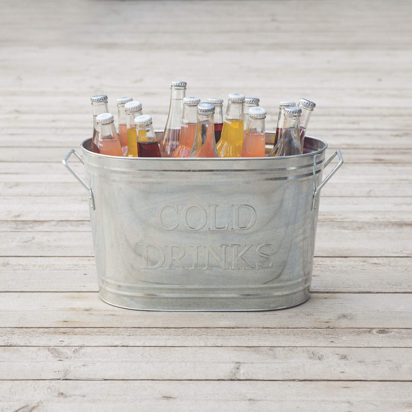 Cold Beverages Galvanized Metal Beverage Tub