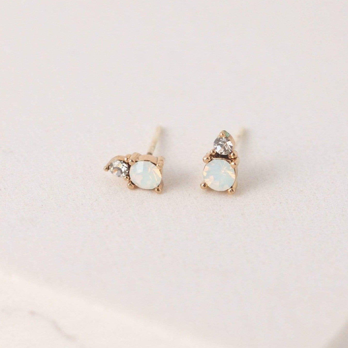 Dolce Stud Earrings - White