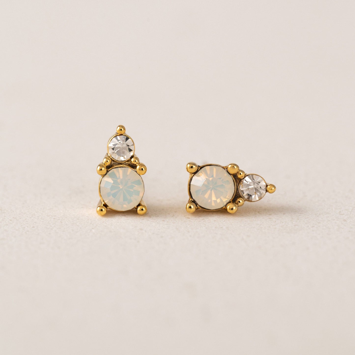 Dolce Stud Earrings - White