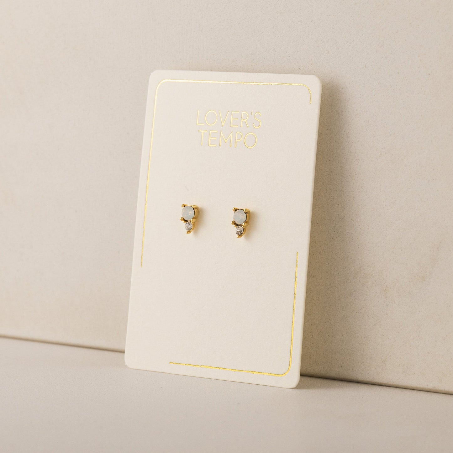 Dolce Stud Earrings - White