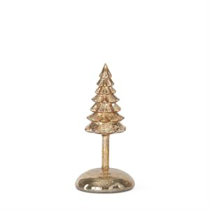 Gold Mercury Glass LED Christmas Tree Finials with Timer
