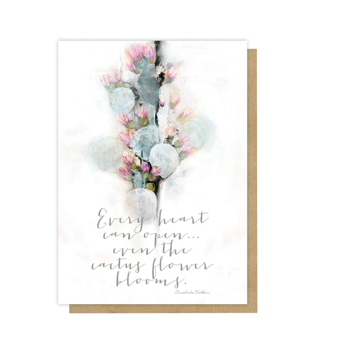 Cactus Flower Card