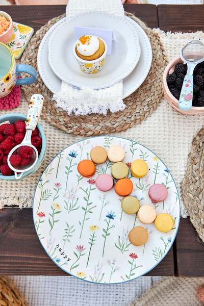 Round Floral Platter