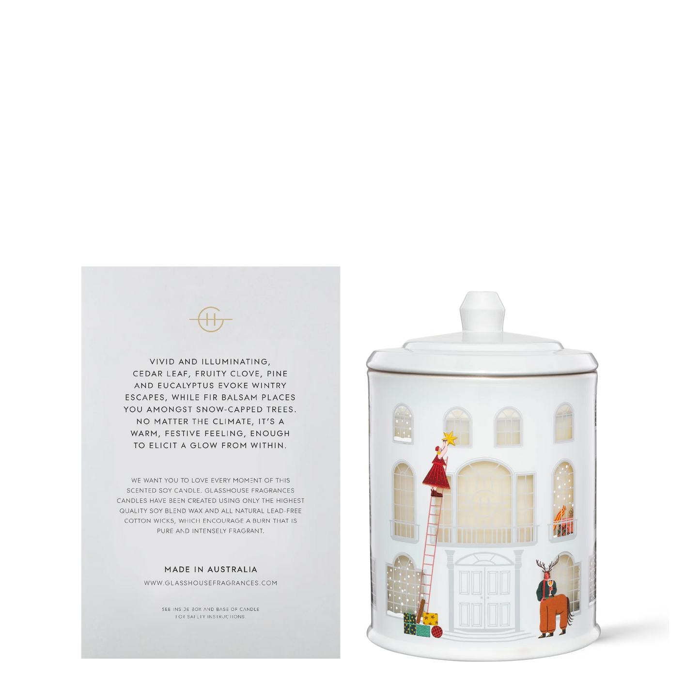 White Christmas Candle