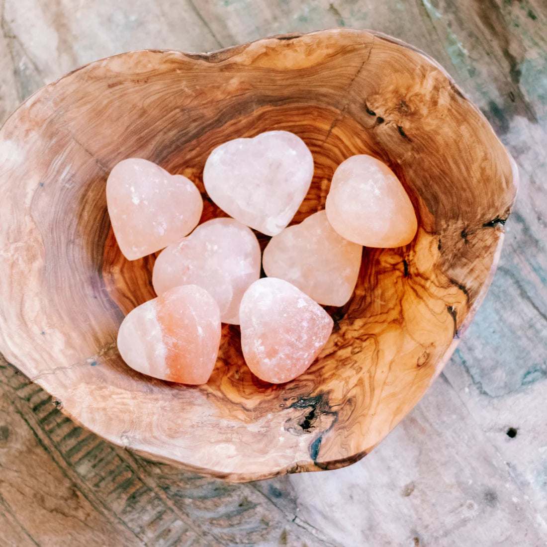 Heart Shaped Stone Natural Himalayan Salt