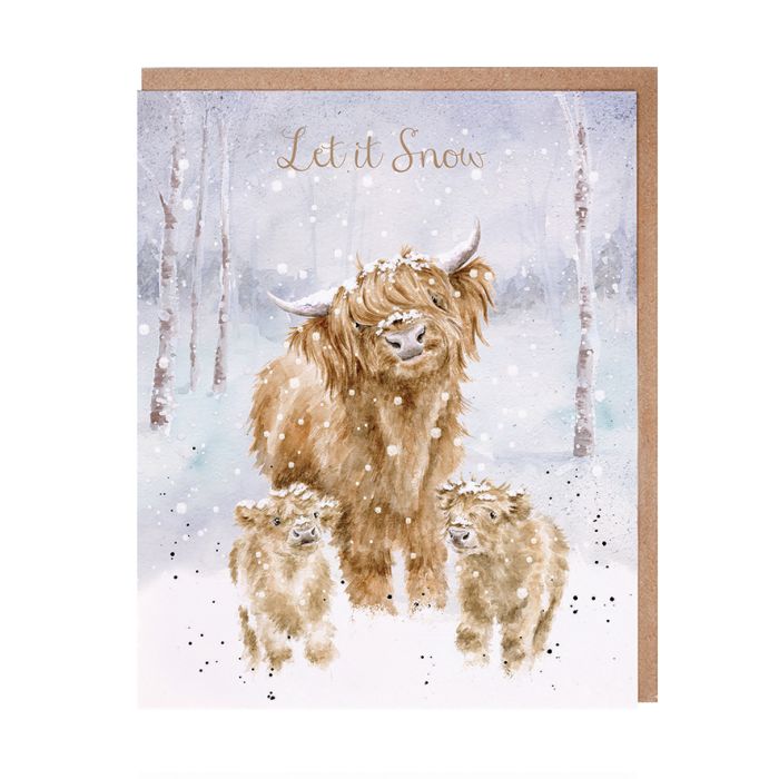 ‘Highland Christmas' Cow Card Pack