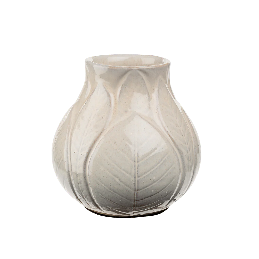 Palm Vase - Cream
