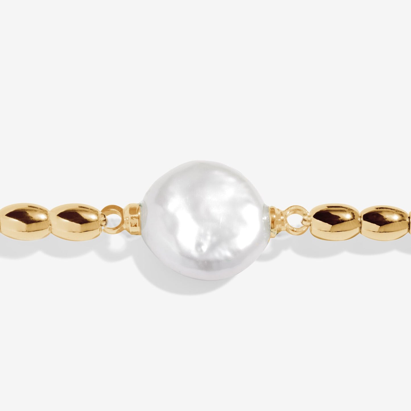 Serenity Stones Freshwater Cultured Pearl Bracelet In Gold-Tone Plating