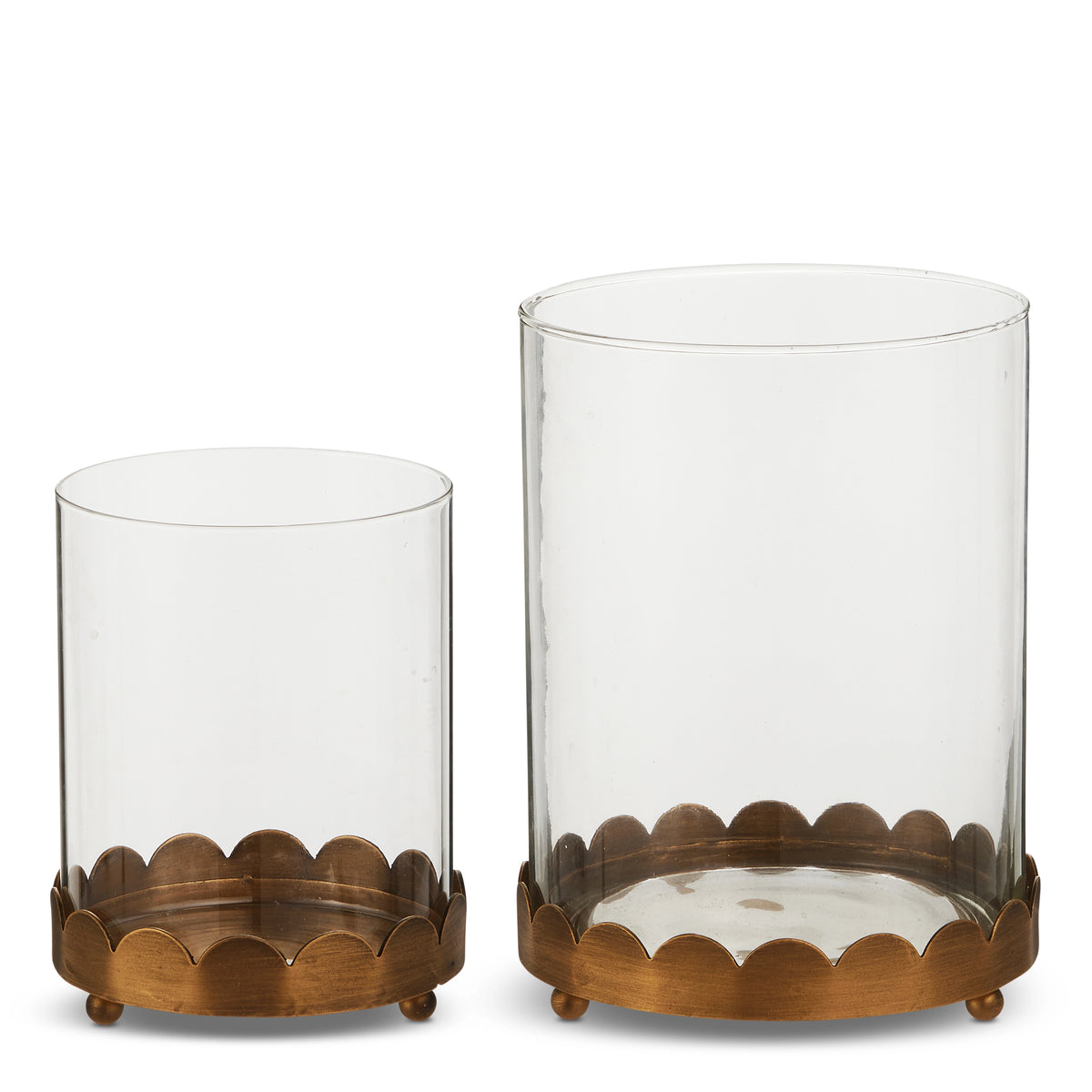Gold Scalloped Trim Containers