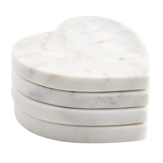 Marble Heart Coasters - Set of 4