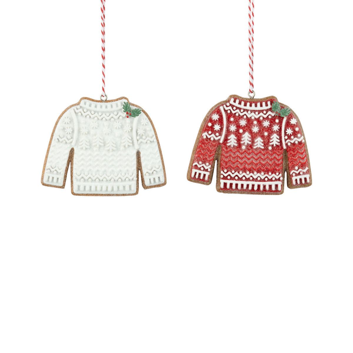 Nordic Gingerbread Sweater Cookie Ornament, Assorted, 2.5" x 3"