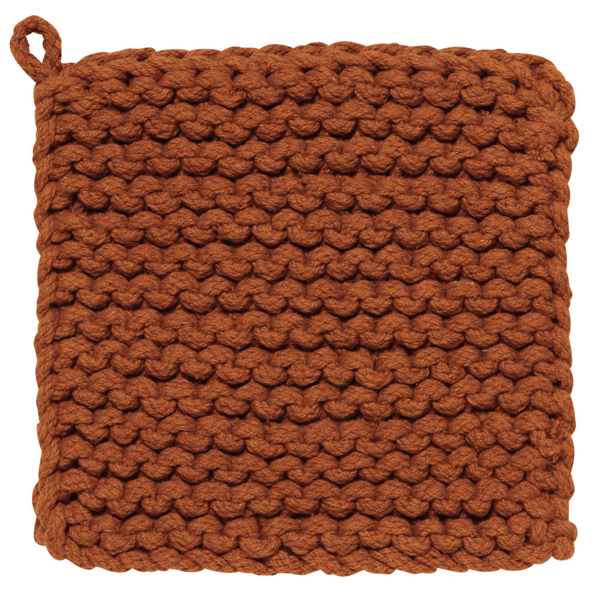 Cinnamon Brown Knit Potholder