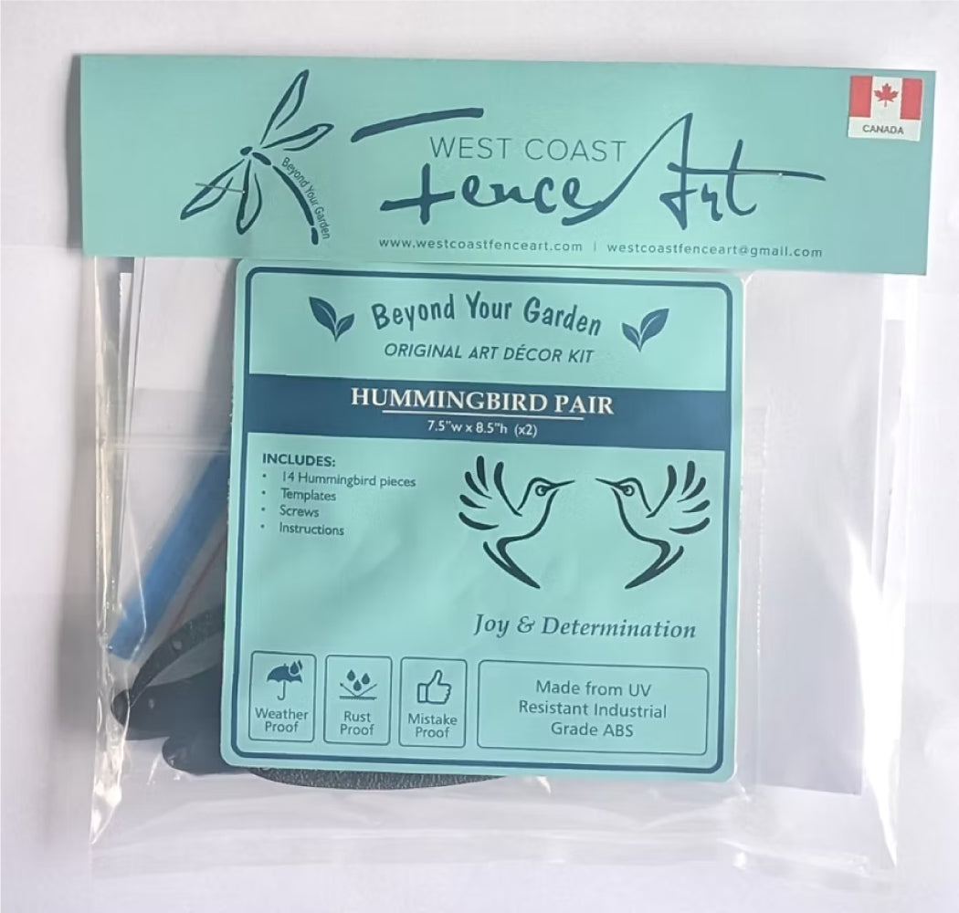 Hummingbird Pair Fence Art Kit