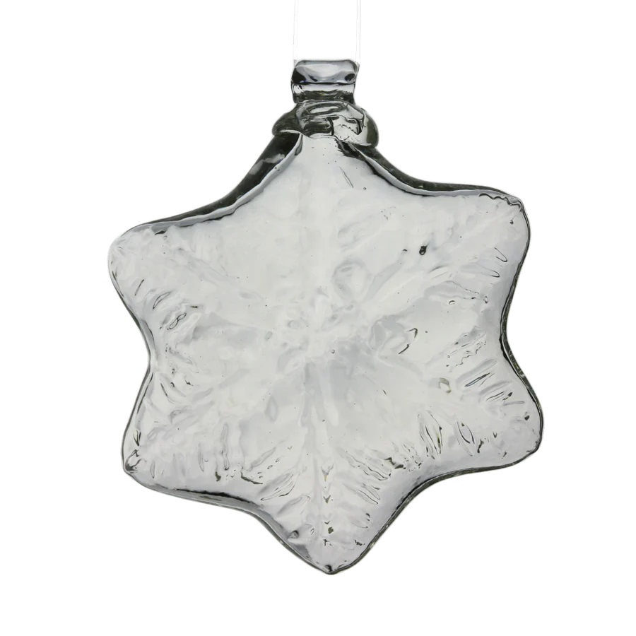 Blown Glass 3" Snowflake