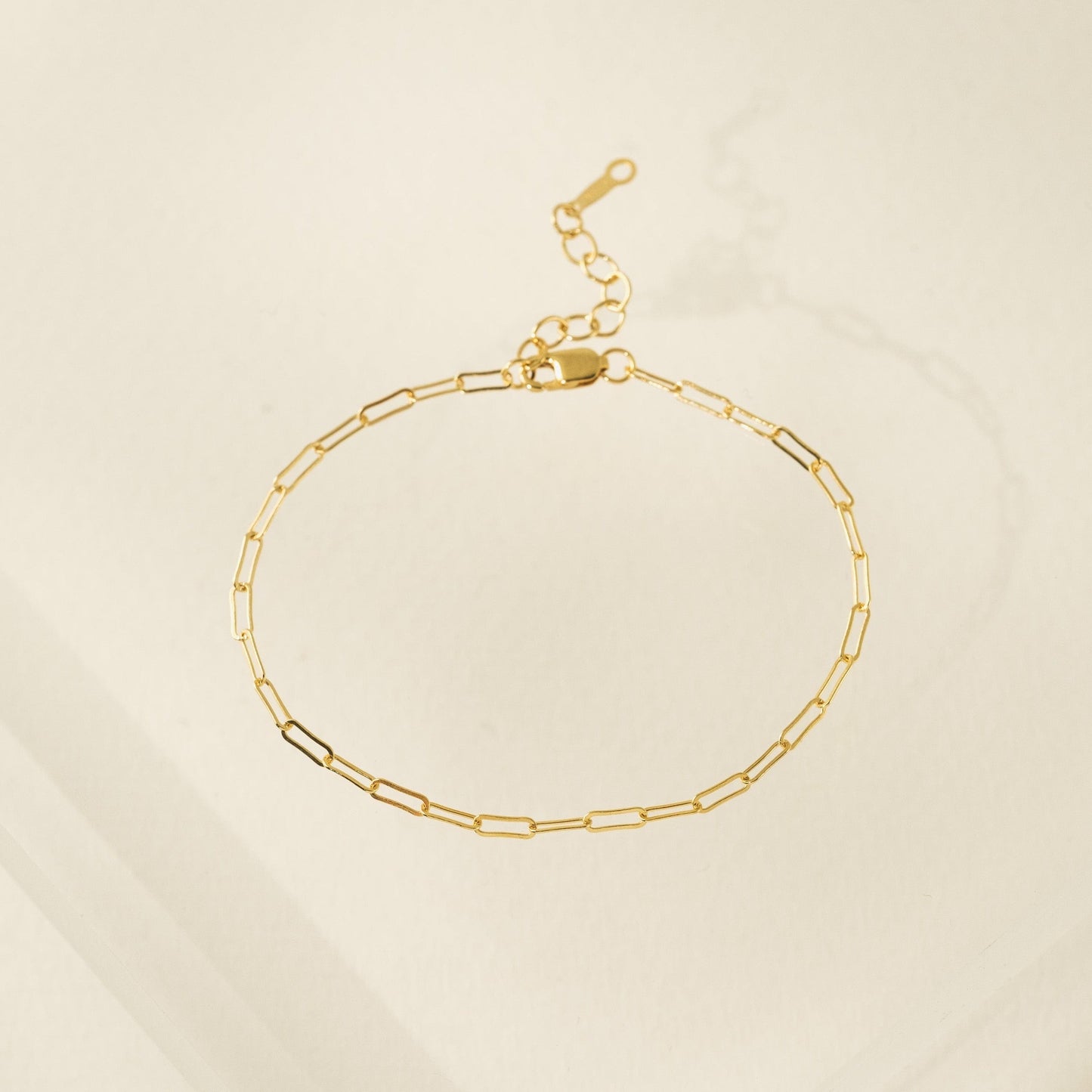 Paperclip Chain Gold-Filled Bracelet