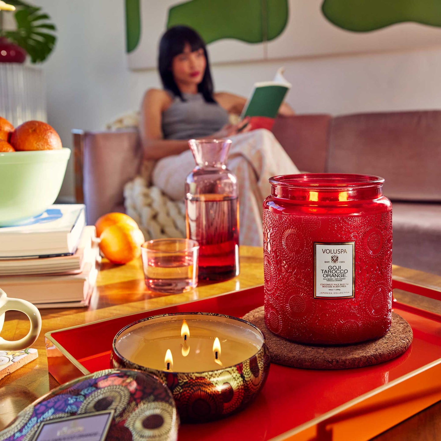 Goji Tarocco Orange 3 Wick Tin Candle