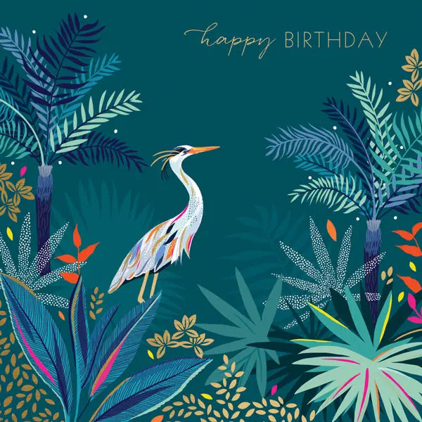 Happy Birthday Heron Card