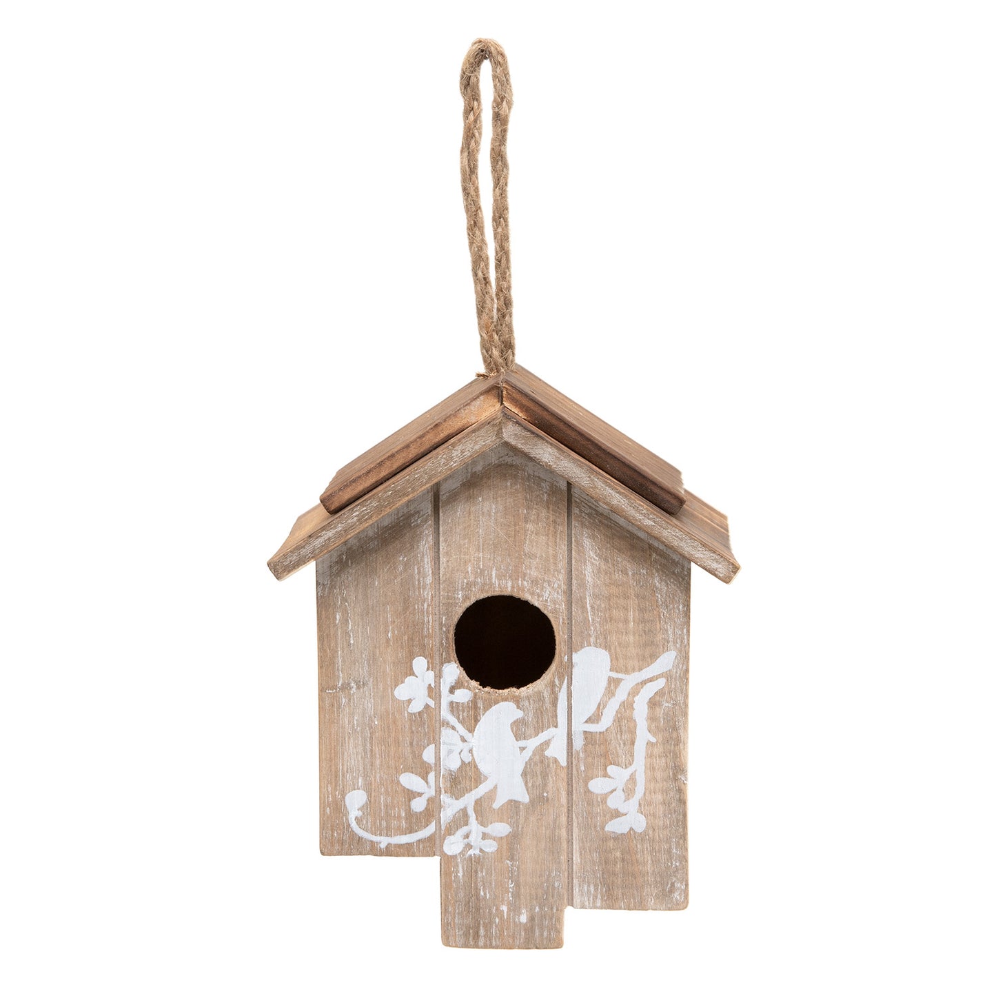 Wooden Birdhouse - Bird Pattern