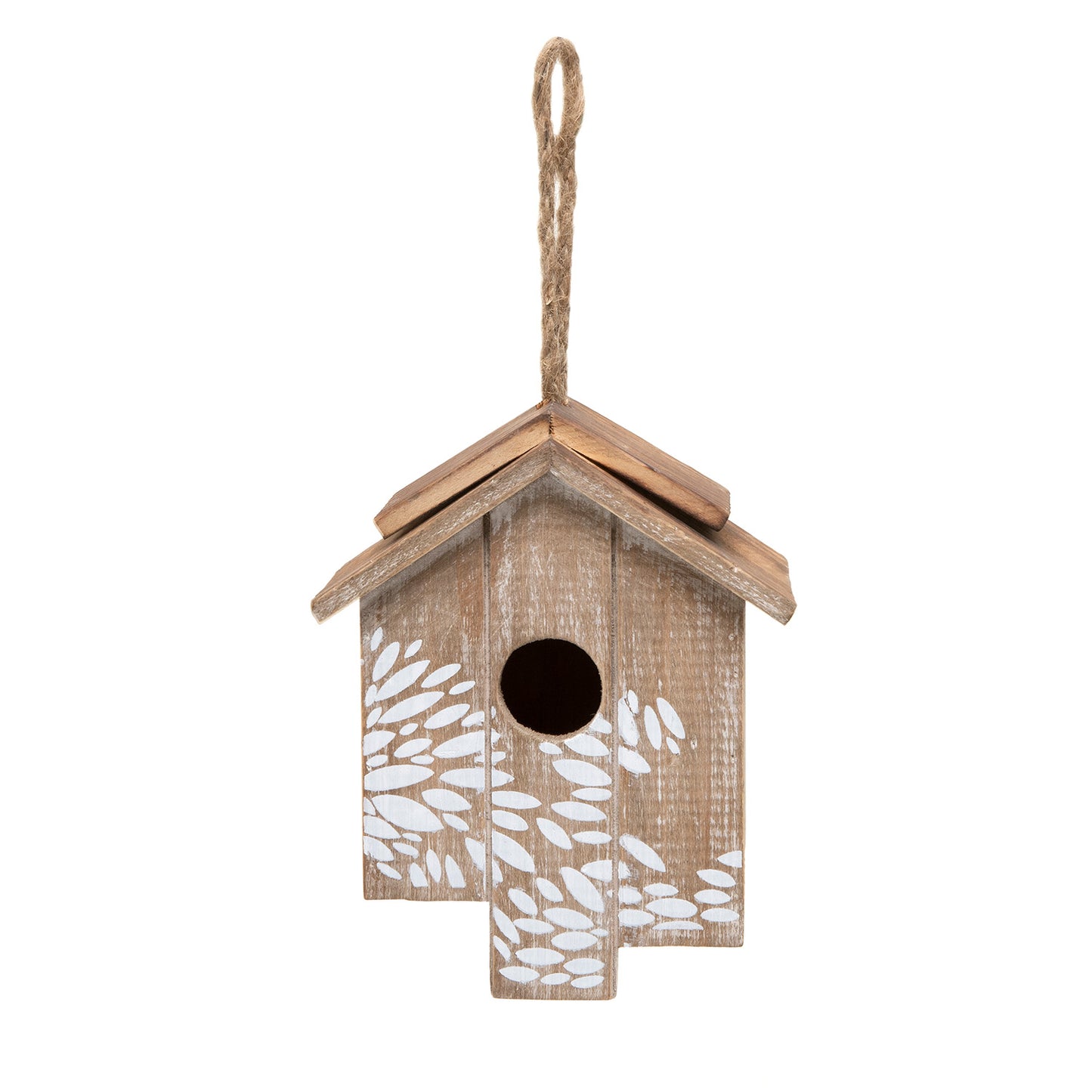 Wooden Birdhouse - Floral Pattern